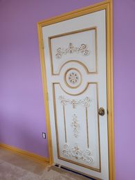 Decorative interior door and painted trim